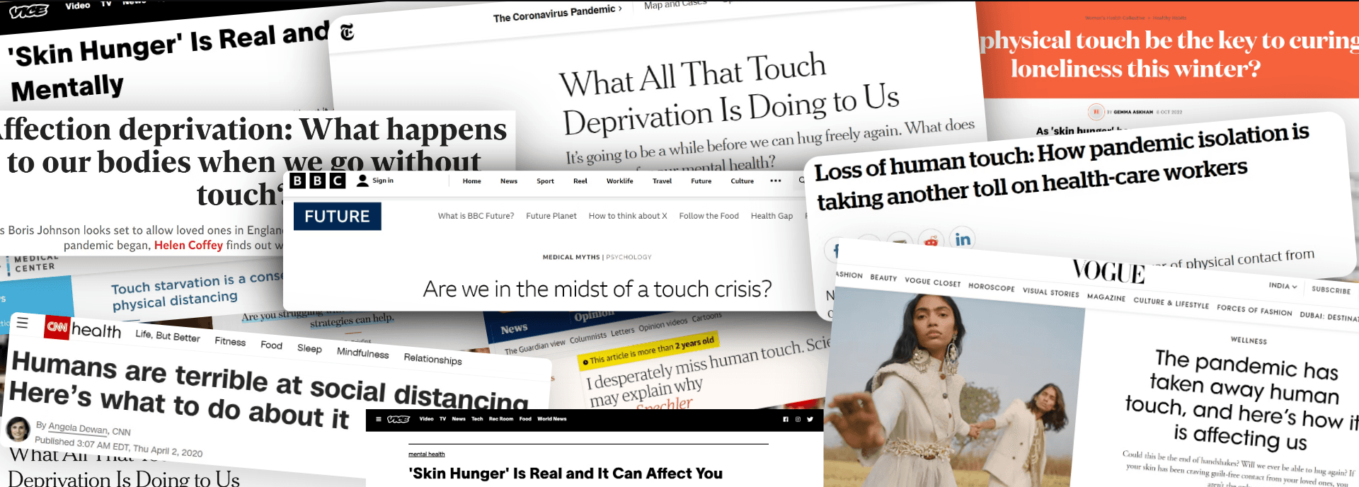 News Articles on Touch depravation